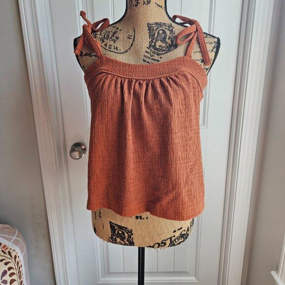 *SOLD*Madewell Crosshatch Tie Strap Tank Top Size S - Picture 8 of 8